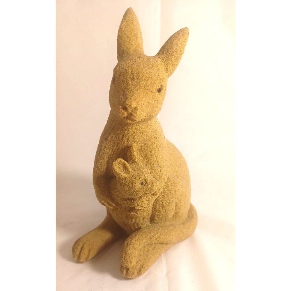 Rare Vintage Kangaroo & Joey Sandstone Figurine Sculpture Handmade in Australia - Picture 2 of 9